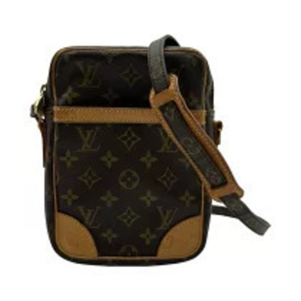 Louis Vuitton Danube Brown Monogram Canvas Leather Shoulder Bag